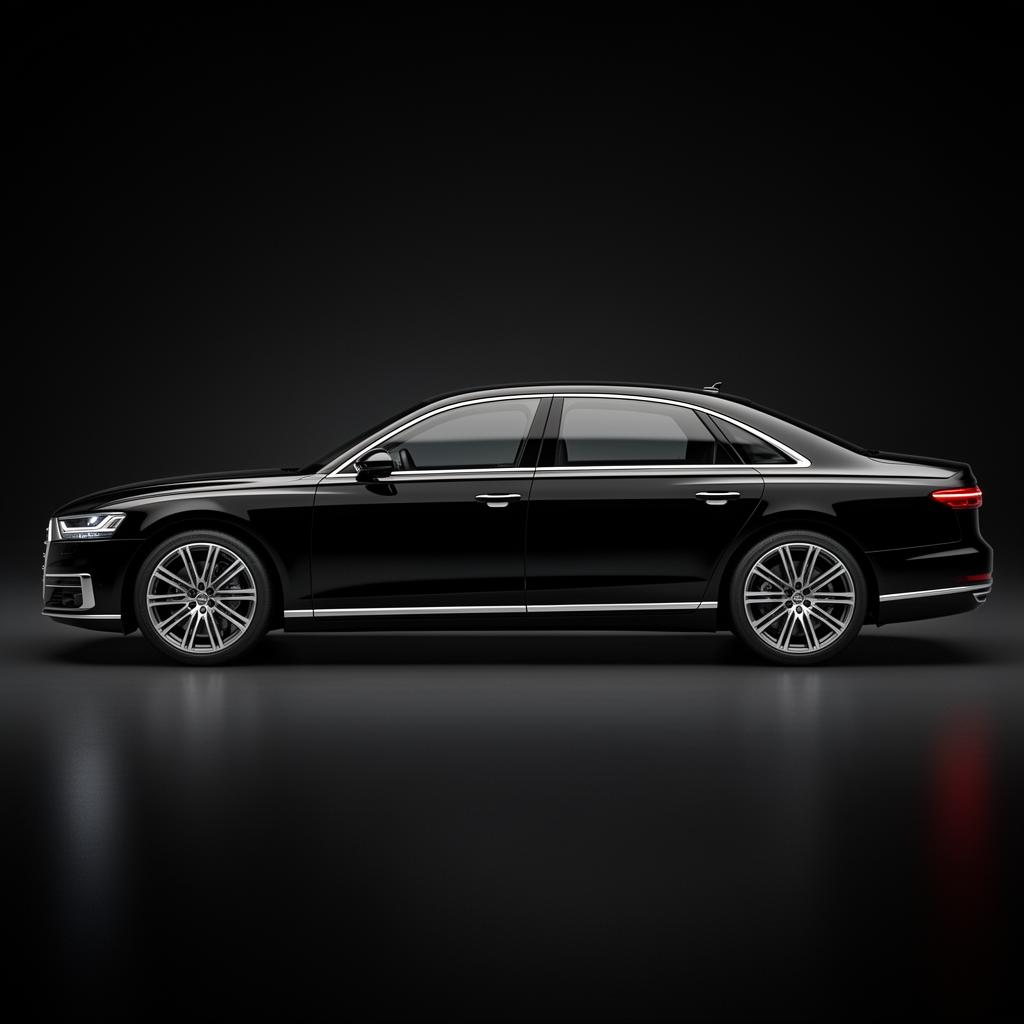 Black luxury sedan window tint preview